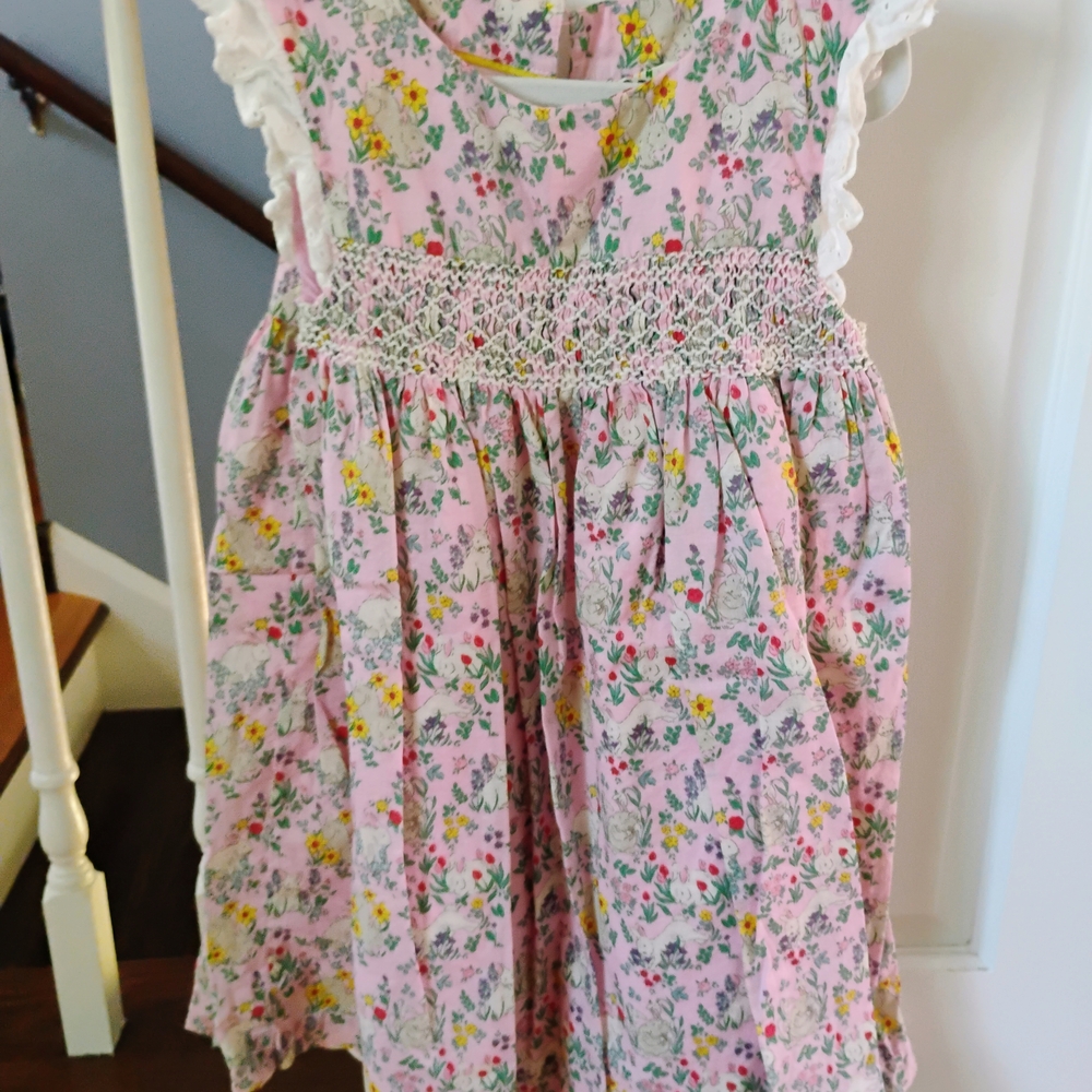 Mini Boden Pink Dress with Floral Pattern